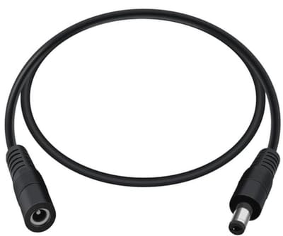 DC Verlengkabel - Stroomkabel Adapter - Apparaten Aansluiten - Zuiver Koperdraad - 5.5mm x 2.1mm - Zwart