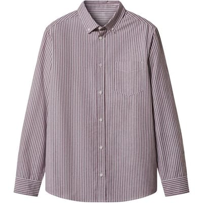 esmara Men Heren overhemd (Bordeaux/wit, S)