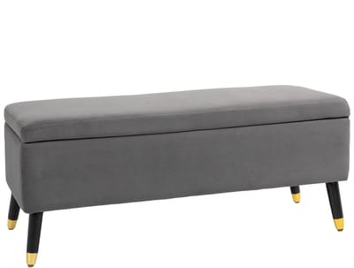 Opbergkruk / Poef – Comfortabel Zitten en Handige Opbergruimte – Antracietgrijs