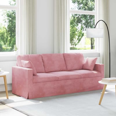 vidaXL - Bank - Roze - 198 - x - 78 - x - 80 - cm - Fluweel