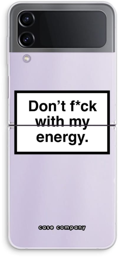 Case Company® - Hoesje geschikt voor Samsung Galaxy Z Flip4 hoesje - My energy - Soft Cover Telefoonhoesje - Bescherming aan alle Kanten en Schermrand