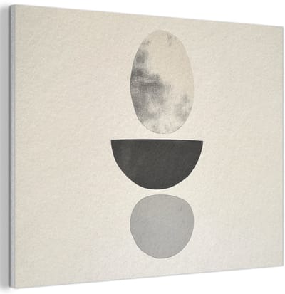 Akoestisch wandpaneel 40x30 cm - Vilt schilderij Beige - Japandi - Wabi sabi - Akoestische panelen - Geluidsdempende wanddecoratie - Geluidsisolatie woonkamer - Muurdecoratie geluidspanelen