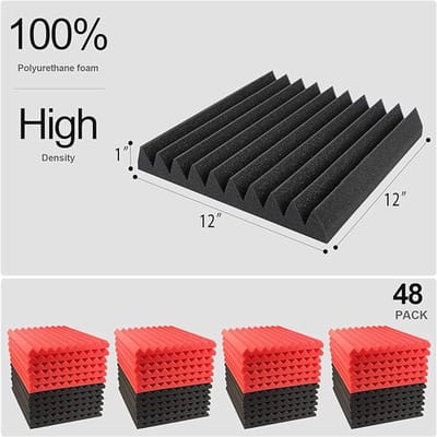 Schuimpanelen, Studio wig Tegels, Geluid Panelen Wiggen Geluiddicht Geluidsisolatie 48