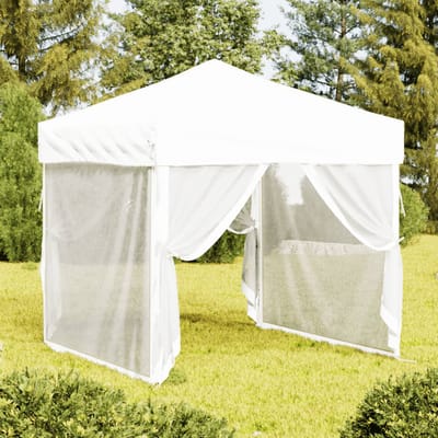 vidaXL - Partytent - inklapbaar - met - zijwanden - 2x2 - m - wit