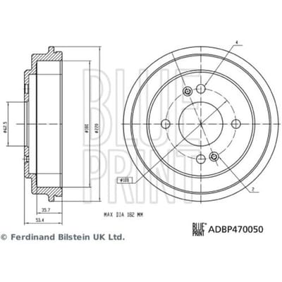 Remtrommel BLUE PRINT ADBP470050