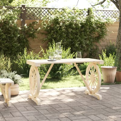vidaXL - Tuintafel - 115x55x65 - cm - massief - vurenhout