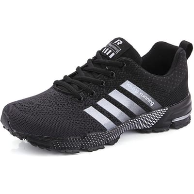 Herenschoenen Ademend Klassieke Hardloopsneakers Voor Man Outdoor Licht Comfortabel Mesh Schoenen Slip On Casual Wandelschoenen Tenis 46 black