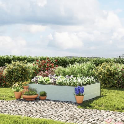 150 x 119 x 39 cm Moestuinbak Halfsize, Aluminium (geanodiseerd)