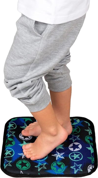 Kinderkleedmat - Vloermat peuter - Omkleedhulp - Waterdicht en antislip - 30 x 30 cm - Blauw