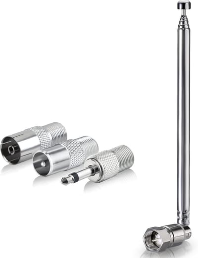 75 Ohm HiFi draagbare telescopische FM-antenne voor binnen voor Bluetooth-stereo-ontvangermuzieksysteem