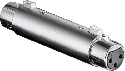 Powteq - Professioneel XLR koppelstuk - 2 x XLR female - XLR 3 pins - Metalen behuizing