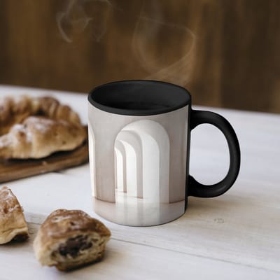 Magische Mok - Foto op Warmte Mokken - Koffiemok - Hal - Bogen - Symmetrisch - Modern - Magic Mok - Beker - 350 ML - Theemok
