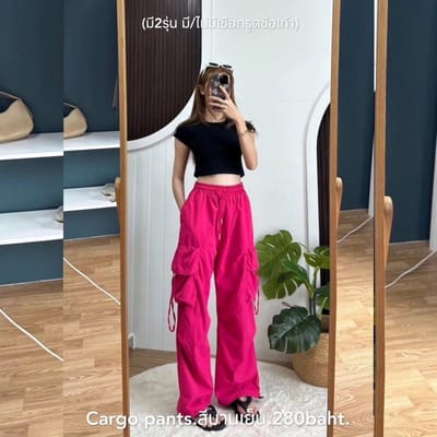 Casual herenbroek lente zomer retro losse wijde pijpen rechte paratrooper lange broek 3XL rozerode kleur