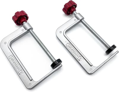 Spoorklemmen voor Track Saw en T-Track Geleiders - Compacte en Lichtgewicht Klemmen (2 Pack)