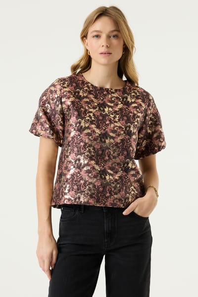 Garcia T-shirt T Shirt Met Structuur T260237 4508-coral Dust Dames Maat - XS
