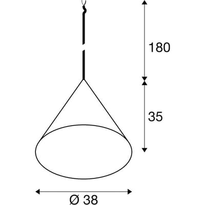 SLV hanglamp Magico, Ø 38 cm, matwit, metaal