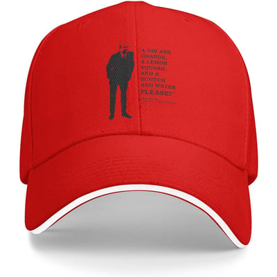 Fawlty Towers Sandwich Caps Unisex, Hip-Hop, Baseballpet Petten Verstelbaar Polyester Racepet Zomerpetten One Size red