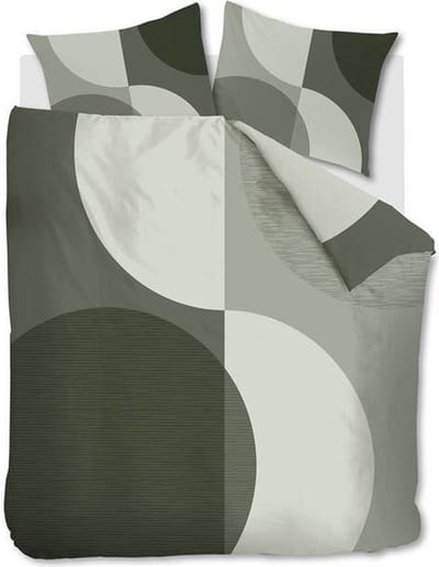 Snoozing Terry Dekbedovertrek - Tweepersoons - 200x200/220 cm - Green