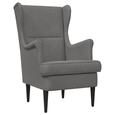 vidaXL - Fauteuil - Donkergrijs - Fluweel