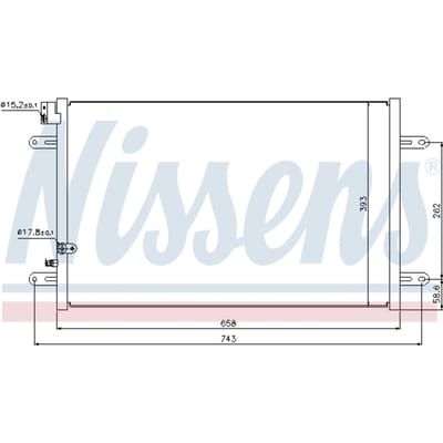 Condensator, airconditioning NISSENS 94854