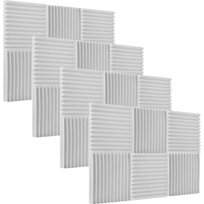 Studio Akoestisch Schuim Geluidsisolatieschuim Geluidsabsorberende Panelen Geluidsdicht 24pcs lichtgrijze kleur