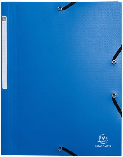 Exacompta Elastomap - 3 kleppen - Elastiek - A4 - Lichtblauw