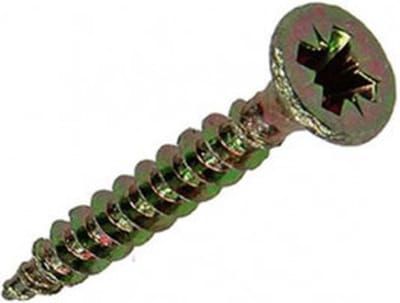 Geel Verzinkte Spaanplaatschroeven Verzonken Kop 85 stuks 3,5 x 25 mm