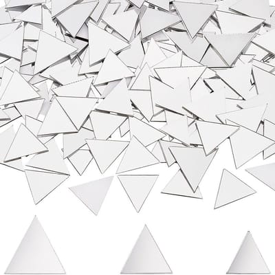 NTH products- Spiegel Tegels Zelfklevend - Driehoek - 200 Stuks - 2.5*1.2cm - DIY Projecten - Mozaïek Decoratie - Zilver - Spiegeltegels