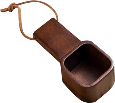 Houten Maatlepel - Koffie Schep - Portioneren Ingrediënten - Handgemaakt Walnoothout - 8x4 cm - Natuurlijk Hout