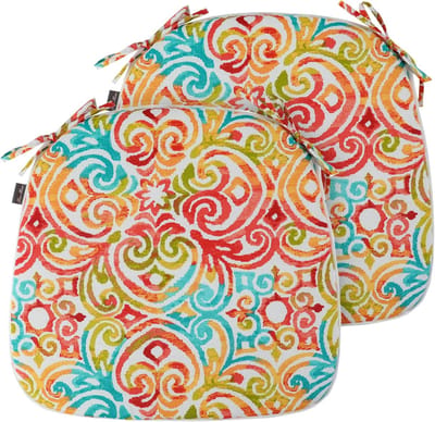 Tuinstoelkussens Set - Terraskussens Buiten - Comfortabel Zitten - Waterafstotend Materiaal - 40 x 43 cm - Korinthische Dapple