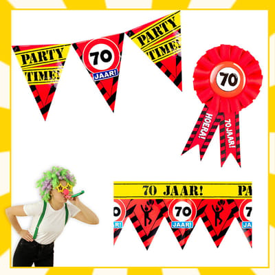 Feestpakket | Verjaardag | 70 jaar | Verkeersbord