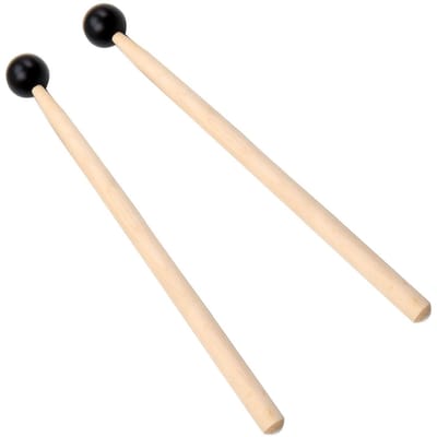 1 Paar Tongue Steel Drum Xylofoon Stokken Stemvork Houten Stok Slagstok voor Slaginstrument veelkleurig