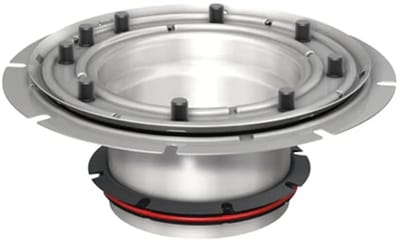 ACO Bovenstuk DN100 RVS Persflens met Combinatie ring, 9519.10.25