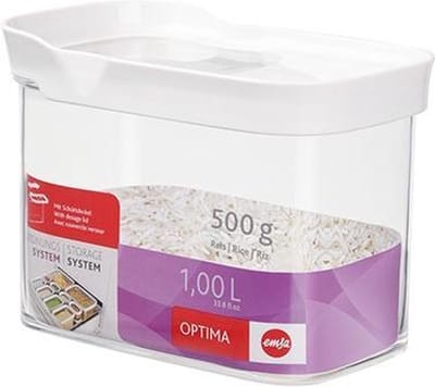 OPTIMA vershouddoos met schenkdeksel. rechthoekig. 1.0 L