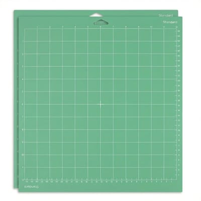 Groene snijmat 30x30 cm unisex knutsel mat met rasterlijnen en meet aanduiding snij onderlegger voor papier stof en hobby projecten 2 delig