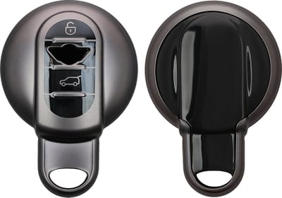 kwmobile autosleutel hoesje geschikt voor Mini 3-knops Smart Key autosleutel hoes - TPU autosleutel behuizing - Beschermende auto sleutel case - Sleuteletui in mat zwart / zwart