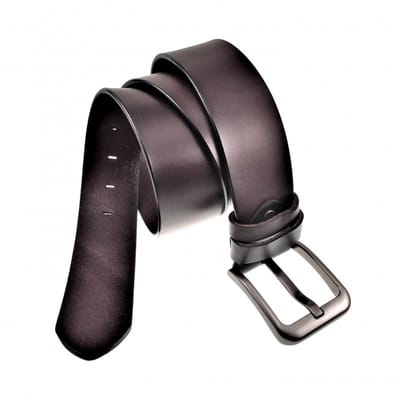 Leren Riem Heren - 100% Echt Leer - Donker Roodbruin Riem - 48mm Brede Riem - Taillemaat 104 tot 114cm - Totale lengte 128cm