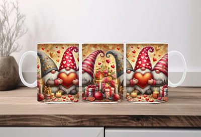 Koffiemok valentijn Gnomes 25 | Valentijn cadeau | Valentijn decoratie | Grappige Cadeaus | Koffiemok | Koffiebeker | Theemok | Theebeker | chocoladebeker