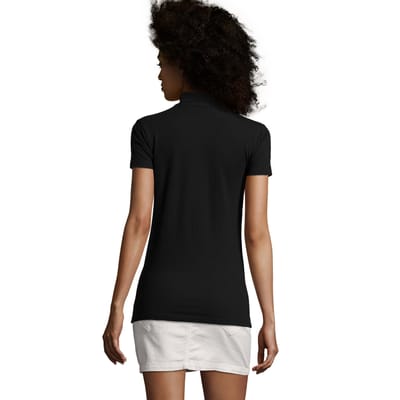 SOLS Dames/Dames Phoenix Gekamd Katoen Poloshirt (Zwart)