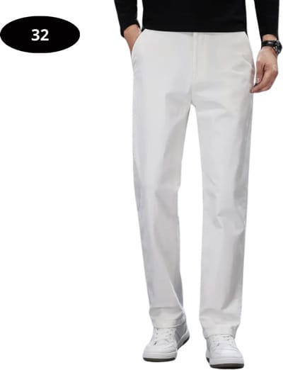 Bovista Golfbroek Heren - Golfkleding - Golfen - Golf Accessoires - Nette Pantalon - Wit M - Maat 48