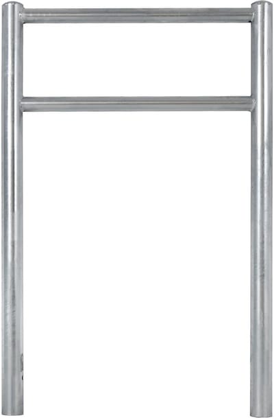 Fietsenrek met knierail 115x75 cm thermisch verzinkt staal Ø 60 mm voor plaatsing in beton type H