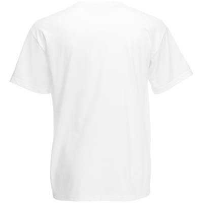 Fruit Of The Loom Heren Valuegewicht V-hals, T-shirt met korte mouwen. (Wit)
