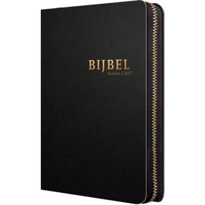 Bijbel (Hsv) Met Psalmen - 14 X 21 Luxe Leer Met Rits En Index