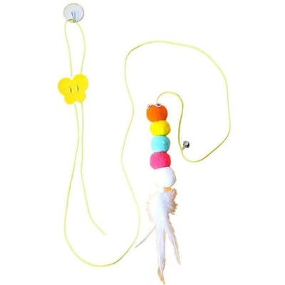 Katten Speelgoed Schommel Kleverige Schijf Elastische Hangende Deur Plagende Kat Touw Lang Touw Plagende Kat Katten Speelgoed Katten Accessoires Huisdier Kitten Speelgoed beige