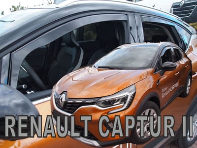 Renault Captur (type2) donkere zijwindschermen raamspoiler set 4-delig tbv 5-deurs model VANAF 2019 pasvorm Team Heko