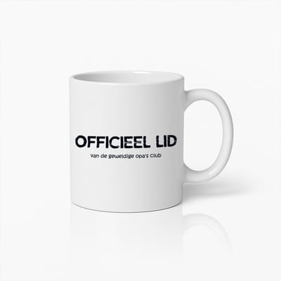 Officieel Lid van de Geweldige Opa’s Club Mok – Grappige Koffiebeker Cadeau voor Grootvaders