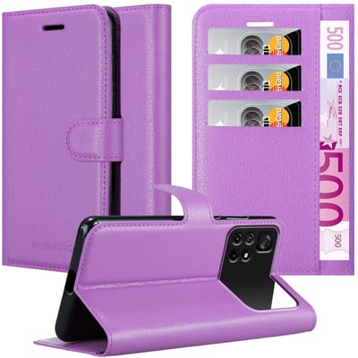 Cadorabo Hoesje geschikt voor Xiaomi POCO M4 PRO 5G in MANGAAN PAARS - Beschermhoes met magnetische sluiting, standfunctie en kaartvakje Book Case Cover Etui