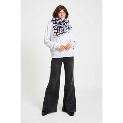 POM Amsterdam Shawl - Leopard Plum Größe: OS | Schals Outlet | Damen | Magenta