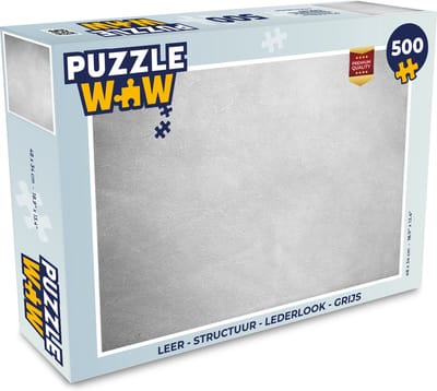 Puzzel Leer - Structuur - Lederlook - Grijs - Legpuzzel - Puzzel 500 stukjes