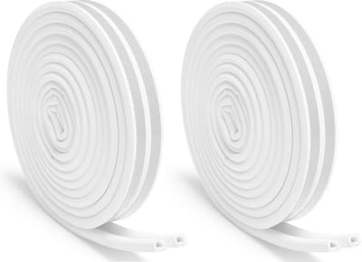 Universele Witte Zelfklevende Weerstrips voor Deuren en Ramen – 12m – Ø 6-9mm – Wit  – D-type | Waterdichte en Windbestendige Tochtstrips Voor Weer- en Geluidsisolatie | Schuimafdichtingsband | Afdichtingsband | Tochtband | Tochtwering | Tochtstrip